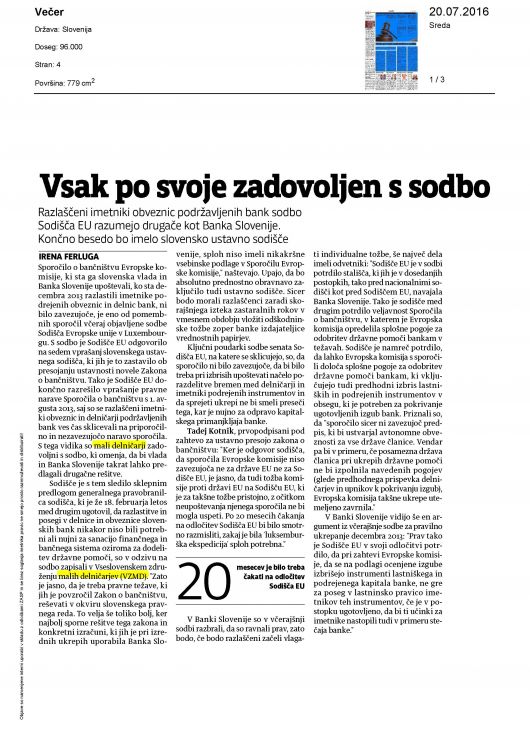 Vsak po svoje zadovoljen s sodbo Page 1