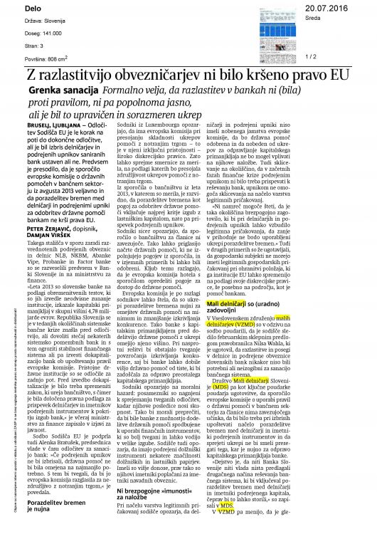 Z razlastitvijo obveznicarjev ni bilo krseno pravo EU Page 1