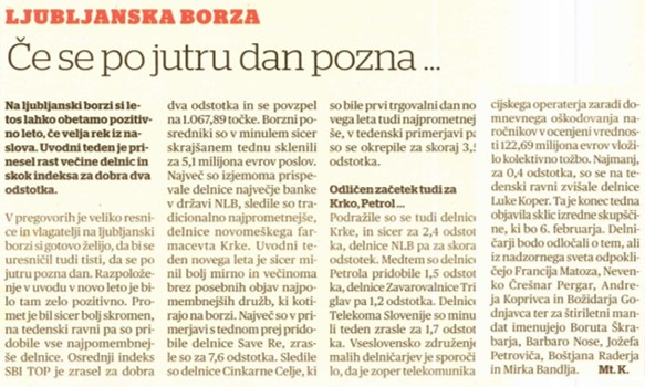 finance ljubljanska borza