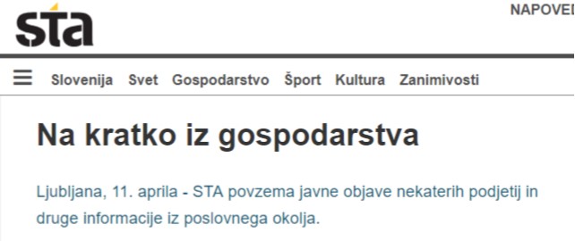 na kratko iz gospodarstva 11 4 2019