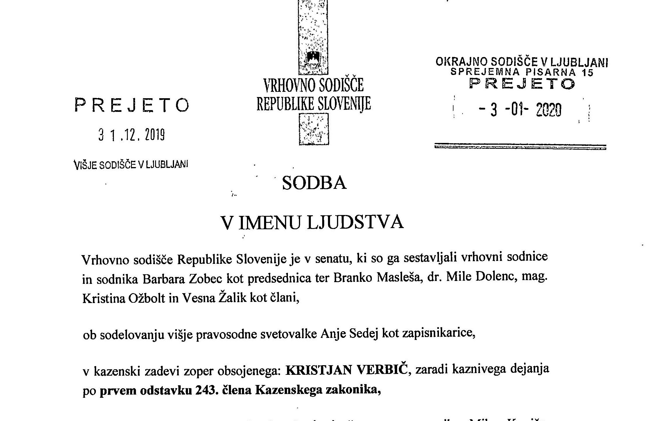 Sodba Vrhovnega sodisca Page 1