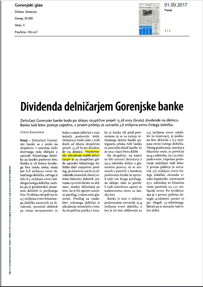 gorenjska banka