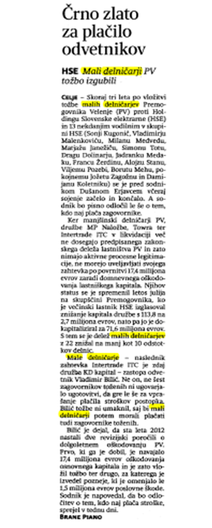 črno zlato za plačilo odvetnikov